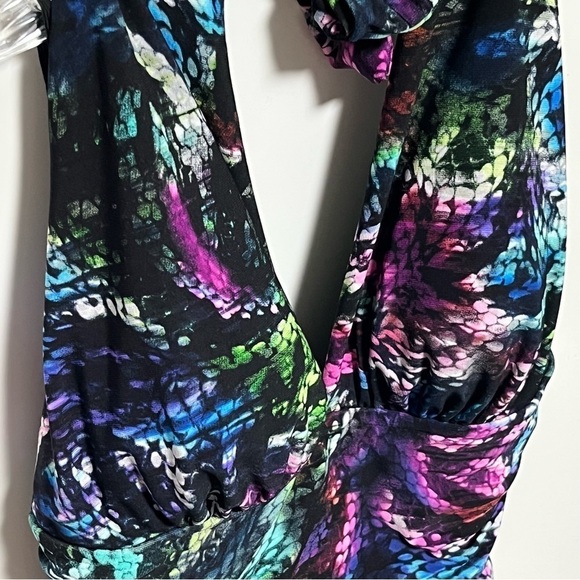 Magicsuit Women's Black Cobra Printed
Shirred spandex Halter One-Piece swimsuit - Picture 2 of 9